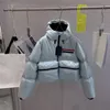 Piumino da donna firmato stormsuit lusso con cappuccio in pelle brillante maglione da donna invernale all'aperto caldo e resistente al vento amanti stesso abbigliamento all'ingrosso