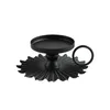 Bougeoir conique en fer rétro, bougeoirs noirs, support aux chandelles pour Halloween, salle à manger de Noël, maison par mer RRE11206