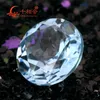 Machine cut round shape natural cut beautiful Natural blue topaz gemstone Q0531