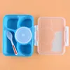 Geschirr-Sets verkaufen tragbare Mikrowellen-Lunchbox, Obstbehälter, Aufbewahrung, Outdoor-Picknick-Lunchbox, Bento-Box, Geschirr, Geschirr, Geschirr D