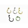 50pcs/lot Ball Hinged Segment Ring Clicker Cartilage Nose Hoop Septum Rings 16GX8/10MM