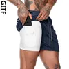 Short de course à séchage rapide pour hommes 2 en 1 Sports Homme Double-pont Hommes Jogging Gym Hommes Respirant Short