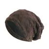 Mode mössor vinter bomull slouchy hatt kvinnor män utomhus turban skidåkning hattar unisex baggy sovande keps varm kemo keps