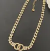 Ожерелье дизайн Ожерелье WomenGold Inlaid Diamond Женская персонализированная цепная цепочка Verbena Crystal Suled Outsmall Agrance Fashion