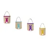 Storage Bags Linen Round Bottom Easter Gift Bag Cornucopia Decorations Children's Gifts