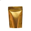 1000 Pieces Reclosable Gold Stand Up Aluminum Foil Packing Bag Heat Seal Line Mylar Pouches Food Nut Candy Storage Zipper Bagshigh quatity