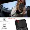 Armor Shockproof Cases For Samsung Galaxy A03s A037F A035F A03 Core Sliding Window Camera Lens Protective Ring Stand Back Cover