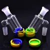 Wholesale 14mm 18mm Male Female Glass Ash Catcher Hookah Accessories With Colorful Silicone Container Reclaimer Ashcatcher For water Dab Rig Bong