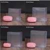 300Pcs/Lot Wedding PVC Box Clear Frosted Gift Craft Display Box Small Jewelry Packing Holder Transparent Clear Plastic Box