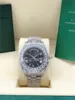 Luxury U1 Factory 6 Style Full Diamond Black Roman Dail Watch 228396 128238 SAPPHIRE Big Diamond Bezel 43mm 18K White Gold Men Automatic Wrist Watch