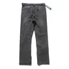 Justin Fog Biebers Same Pants Feel of God Staffel 6 Streamer Zipper Used Dark Grey Jeans Men
