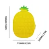 Silicone Pineapple Pencil Case Bubble Fidget Leksaker Sensory Anti-Stress Enkel Dimmer Game Stationery Storage Bag för barn