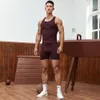 Superbody Mäns Bodysuit Sexiga Tight Sports Cardigan Knappar Undershirts Slimming Coret Body Shapewear Men Club Jumpsuit