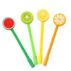 Fruit Pens Pens Gel creativo Balones de dibujos animados Pluma Frutas y forma vegetal 4 colores