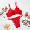 Seksi Kadınlar Dantel 2 ADET Push Up Sutyen Set Beyaz Rhinestone Bralette Mektubu İki Adet Intimate Suit Zarif Bayanlar Lingerie Iç Çamaşırı X0526