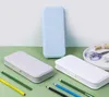 Macaron Color Pencil Cases Children's School Supplies Kids Gifts Crayons Storage Box Compartment PP Material Waterproof
