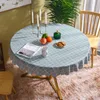 Medium Grid Pattern PVC Tablecloth Waterproof, Oil-proof And Scald-proof Nordic Disposable Plastic Picnic Cloth 211103