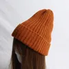 Yetişkin Kış Şapkalar Adam Kadınlar Beanie Cap Unisex Kelepçeli Düz Kafatası Kasketleri Toboggan Örgü Yumuşak Şapka 22 Renkler 37c3