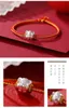 Braccialetti con ciondoli a corda rossa anno 2022 dello zodiaco tigre Bracciale intrecciato bicolore in argento puro 9994252398