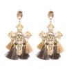 Boucles d'oreilles en cristal pour femmes, grandes boucles d'oreilles Vintage baroques à pampilles, Bijoux pour femmes