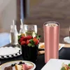 Skinny Tumbler Stal Nierdzewna Próżniowa Kubek Slim Puchar Piwo Kubki Kawowe Okulary z pokrywkami i słoma WQ116-WLL