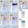 Wedding Chair Cover Sashes Band With Flower Weddings Elasticity Chairs Covers el Banquet Birthday Party Seat Back Decoration BH2220678