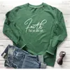 Faith that just wont quit sweatshirt pure cotton casual Christian Bible baptism personality unisex pullovers religion fashion T200525