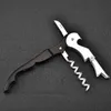 Black Bottle Opener Sea Horse Corkscrew Knife Pulltap Double Hinged Corkscrew Metal Opener Kitchen Bar Tool Gift T500474