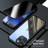 İPhone 14 için Gizlilik Temperli Cam Manyetik Kılıf