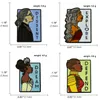Broches de personnages féminins Définir 8pcs Lettre Ginsberg Statue de la liberté Décoration Émail Paint Badges à rebelle