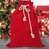 Merry Christmas Sack Santa Claus Candy Gift Bag Red Drawstring Sacks Festival Party Supplies Happy New Year
