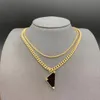 Classics Designer Necklace Women Men Chains Luxury Jewelry Black White P Triangle Pendant Party Hip Hop Punk Names Statement Gold 260A