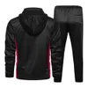 Autumn Winter Men Sweatshirt Tracksuit Sets Men Fashion Patchwork Jacket Pants Training Suit Casual Sports Wear Jogger Set 201128