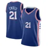 Iverson Joel 21 Embiid Basketball Jerseys Harden 3 Allen Julius 6 Arving 75 Men 2001 02 레트로 네스 저지