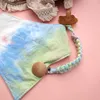 Portaciuccio tinto in cravatta Baby Cotton Clip per capezzoli fatti a mano Capezzoli per neonati Anti-catena Clip per asciugamani per saliva neonata Alimentazione per bambini B7750