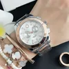 Mode pleine marque montre-bracelet femmes filles Style acier métal bande Quartz avec luxe Logo horloge P69