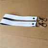 Sublimation Blanc Blanc Keychains Polyester Key Key Bague Hot Transfert Impression DIY Consommables 30pcs / Lot H0915