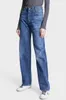 Jeans da donna 2021 nuovo COH elegante papà blu scuro vita alta elastico libero gambe larghe sottile pavimento allentato trascinando jeans donna