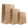 2000 bitar av japansk Kraft Paper Oiltät matväska Square Bottom Disponible Takeout Storage Packing Påsar Brödstorlek 905518013184616018