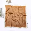 70cm New Square Scarf Silk Letter Geometric Printing Satin Ladies Decoration Headscarf Handkerchief