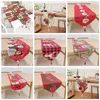 Christmas Table Runner 33*180cm/13*71 inch Polyester Cotton Fabric Dining Tables Wedding Party Snow Man Elk