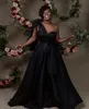 Nigerian Middle Arabic East New Africa Black A-linewedding Dresses Bows Sashes Floor Length One Shoulder Wedding Dress Bridal Gown Vestidos