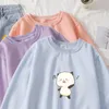 Kadın Hoodies Tişörtü Pamuk Crewneck Kazak Kadın Boy Bahar Streetwear Kawaii Rakun Baskı Kazaklar Hoodie Gevşek Üst G