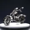 11cm / 14cm / 16cm Modelo de motocicleta Modelo Retro Figurine Metal Decoração Handmade Ferro Motor Put Vintage Home Decor Kid Toy 210804
