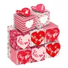 12 pçs / set festa suprimentos dia dos namorados dia abraço beije-me rosa cookie caixa de presente tridimensional casal dos desenhos animados presentes