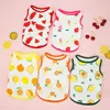 Dog Apparel Doggy Shirts Cotton With Fruit Patterns Summer Dogs Clothes Cute Breathable Stretchy Fit Vest for Small Doggie Cats Watermelon 5Colors HH21-405