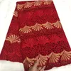 5 Yard Swiss Lace Fabric Senaste tunga pärlbroderier Afrikanska bomullstyger Swiss Voile Spets Populära Dubai -stil 4L1025 T200817