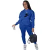 Mais recente designer mulheres tracksuits 2 conjuntos de duas peças hoodies topos calças compridas moda jaquetas noite clube festa outfits streetwear senhoras vestuário