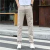 Pantalons Hommes Casual Lin Pantalon Homme Homme Longue Droite Kaki Plus Taille Pantalon Slim Business Suit, L118 210715