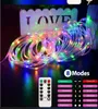 200 LEDs 20 metros usb impermeável RGB Remoto Controle ao ar livre Christmas Iluminação Jardim Decorativo Garland Tubo Corda de Corda Luzes de Férias Iluminação